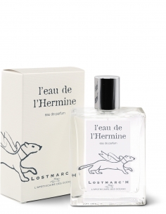 L'Eau de l'Hermine, eau de parfum mixte, pure et subtile. La fraîcheur de la lavande est soutenue par le rare musc blanc et adou 2